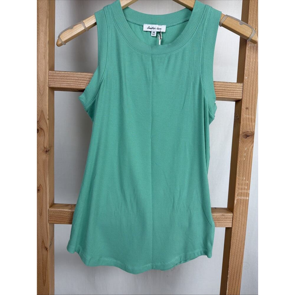 NWT Another Love Dear John CLEO Turquoise Ribbed Tank Top #1108 Size XS